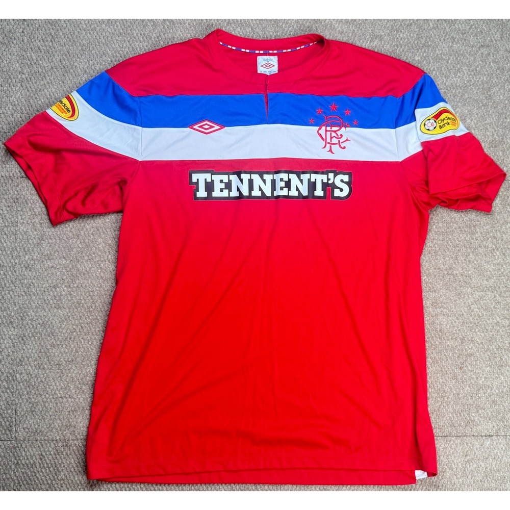 Umbro Tennent's‎ #12 Steven Naismith Rangers FC Scottish League Soccer Jersey XL
